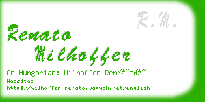 renato milhoffer business card